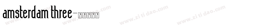 amsterdam three字体转换